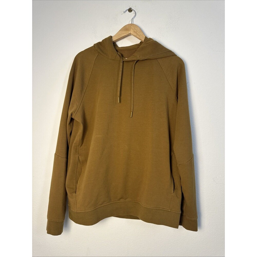 Lululemon City Sweat Pullover Hoodie Mens L Burnt Caramel Athletic Pockets